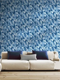 Behang*Ohpopsi Maku 10M Wallpaper Electric Blue