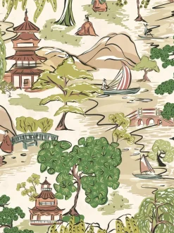 Behang*Ohpopsi Oka 10M Wallpaper Evergreen