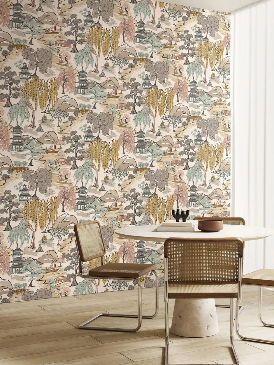 Behang|Ohpopsi Oka 10M Wallpaper Perfect Almond