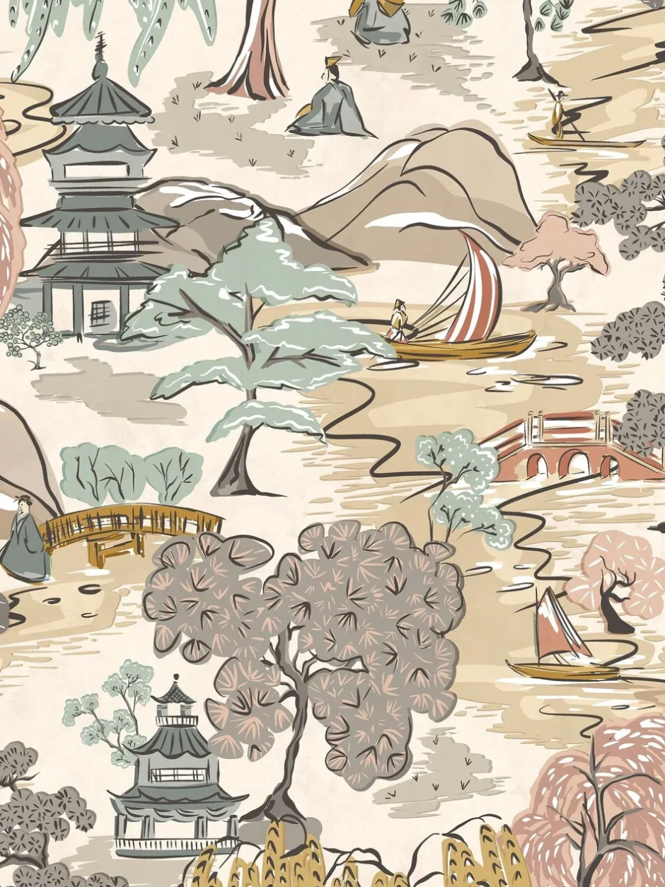 Behang|Ohpopsi Oka 10M Wallpaper Perfect Almond