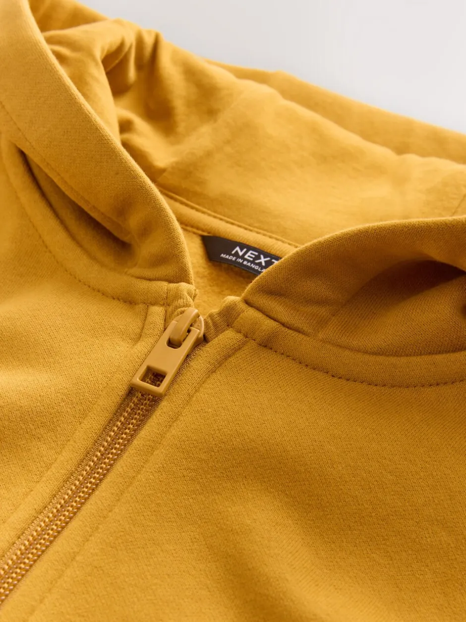Sweaters En Hoody´S*Next Okergeel - Effen hoodie met doorlopende rits (3-16 jr)