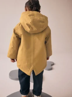 Jassen, Jacks En Kinderwagenpakjes|Schoolkleding*Next Okergeel - Waterdichte parka met borgvoering (3mnd -7jr)