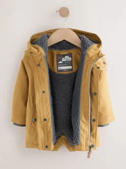 Jassen, Jacks En Kinderwagenpakjes|Schoolkleding*Next Okergeel - Waterdichte parka met borgvoering (3mnd -7jr)