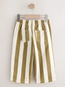 Broeken En Leggings|Next - Gestreepte broek (3mnd-7jr) Olijfgroen