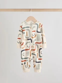 Multipacks|Babypakjes En Babypyjama's|Next - Set van 3 babypyjama's (0-3jr) Olijfgroen