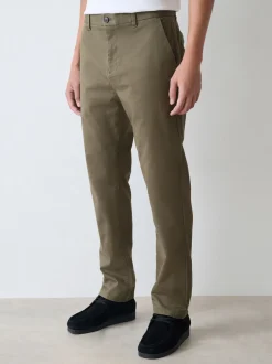 Broeken En Chino's*Next Olijfgroen - Slim Fit - Stretchy chino
