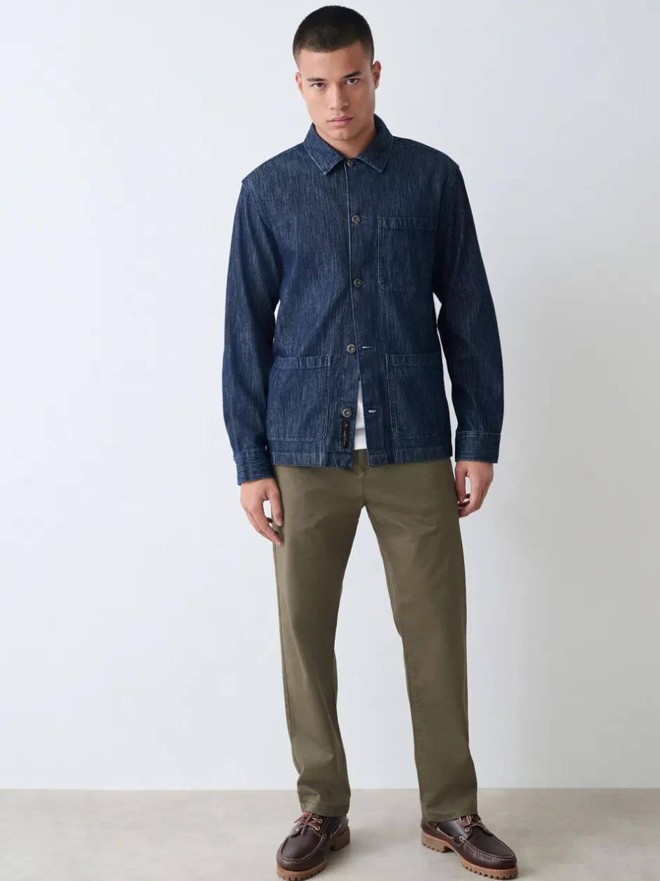 Broeken En Chino's|Next Olijfgroen - Straight fit - Stretchy chino