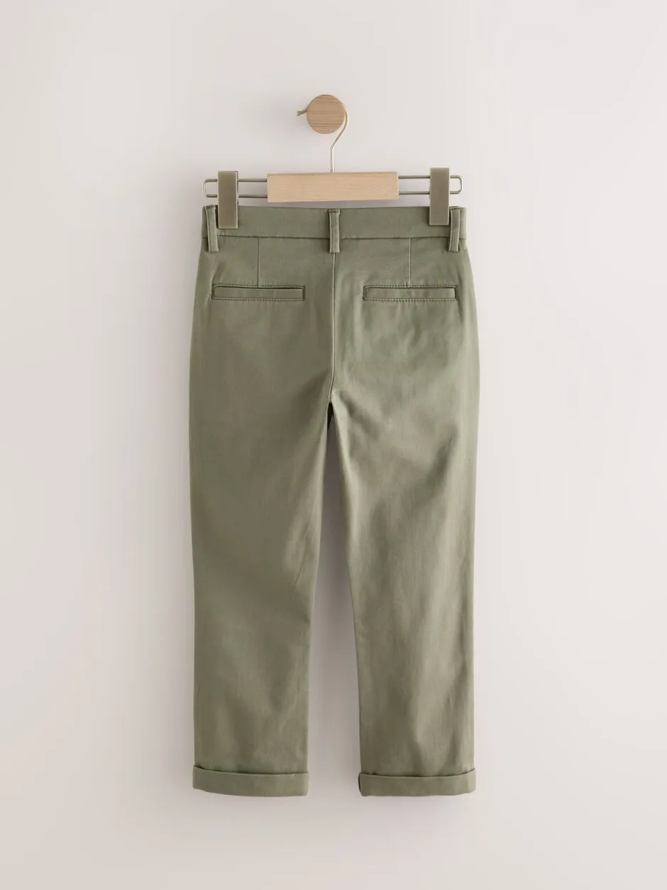 Broeken En Chino's|Next Olijfgroen - Stretchy chino's (3-17jr)