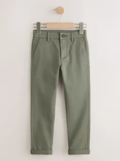 Broeken En Chino's*Next Olijfgroen - Stretchy chino's (3-17jr)
