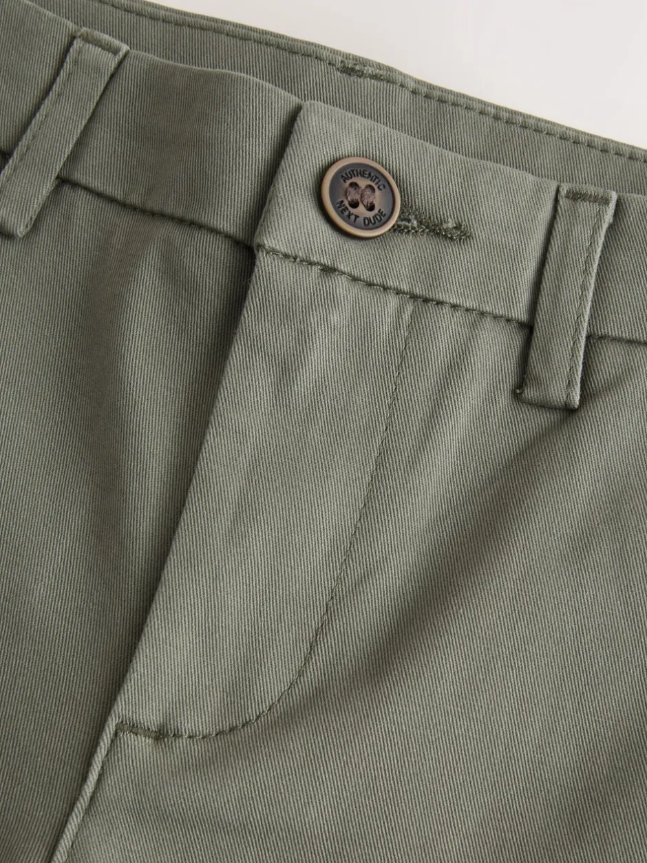 Broeken En Chino's*Next Olijfgroen - Stretchy chino's (3-17jr)