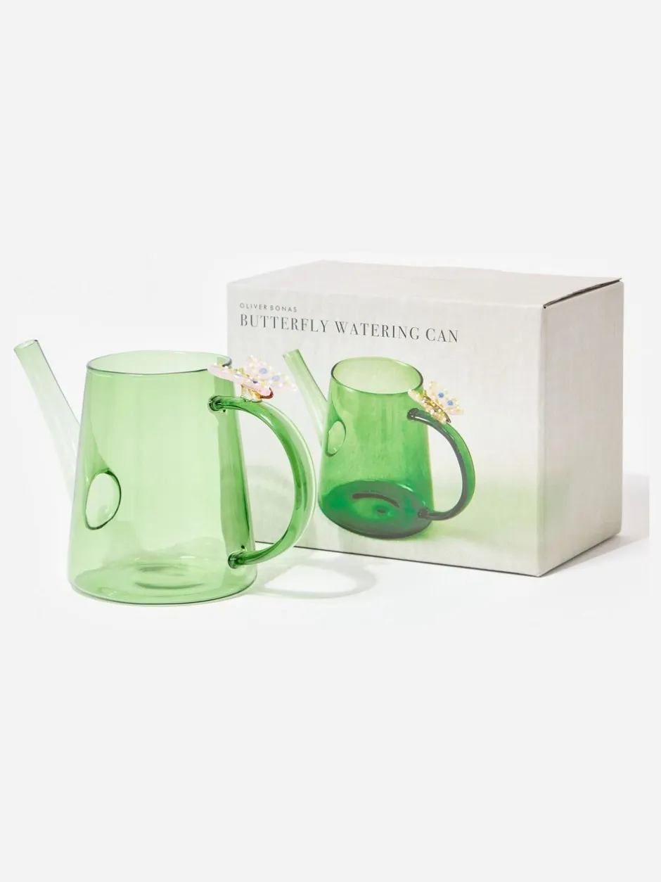 Vazen|Oliver Bonas Butterfly Glass Watering Can