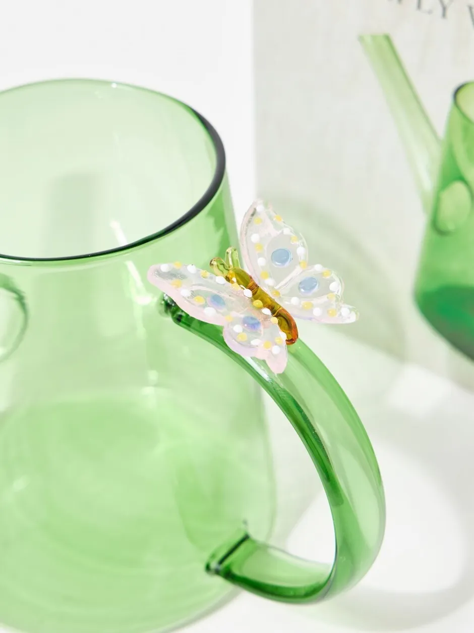 Vazen|Oliver Bonas Butterfly Glass Watering Can