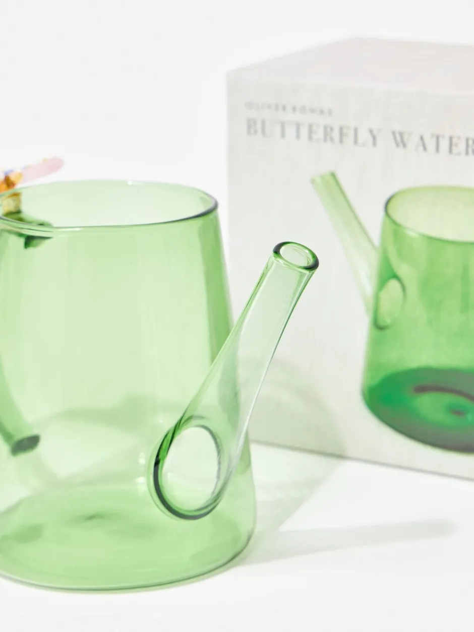 Vazen|Oliver Bonas Butterfly Glass Watering Can