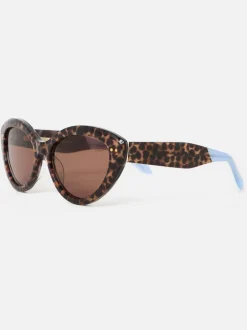 Zonnebril|Oliver Bonas Leopard Print Cat Eye Acetate Sunglasses