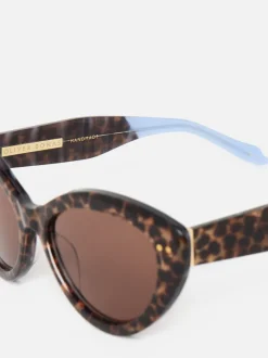 Zonnebril|Oliver Bonas Leopard Print Cat Eye Acetate Sunglasses