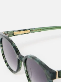 Zonnebril*Oliver Bonas Preppy Faux Round Acetate Sunglasses