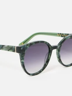 Zonnebril*Oliver Bonas Preppy Faux Round Acetate Sunglasses
