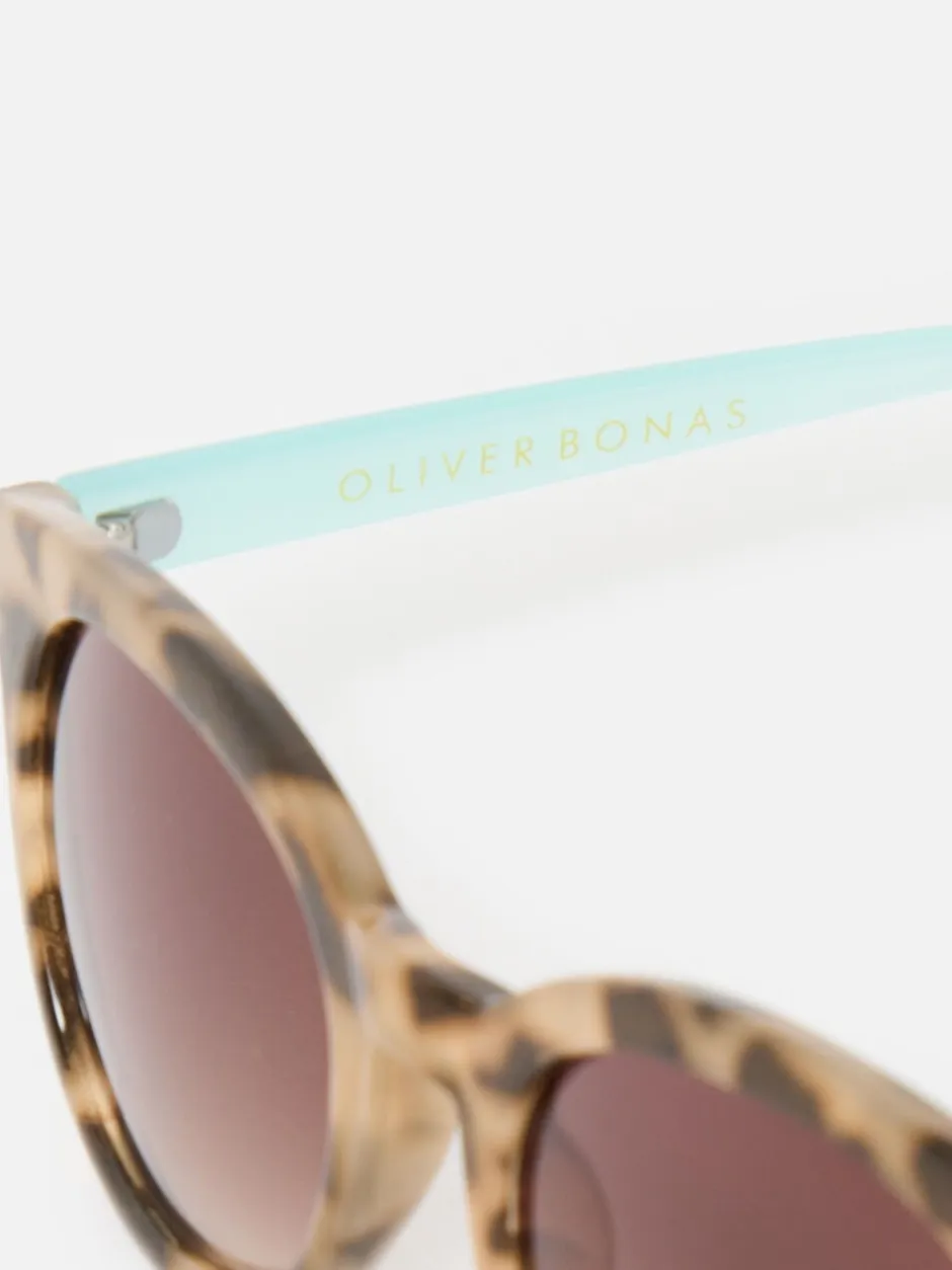Zonnebril*Oliver Bonas Preppy Faux Round Sunglasses