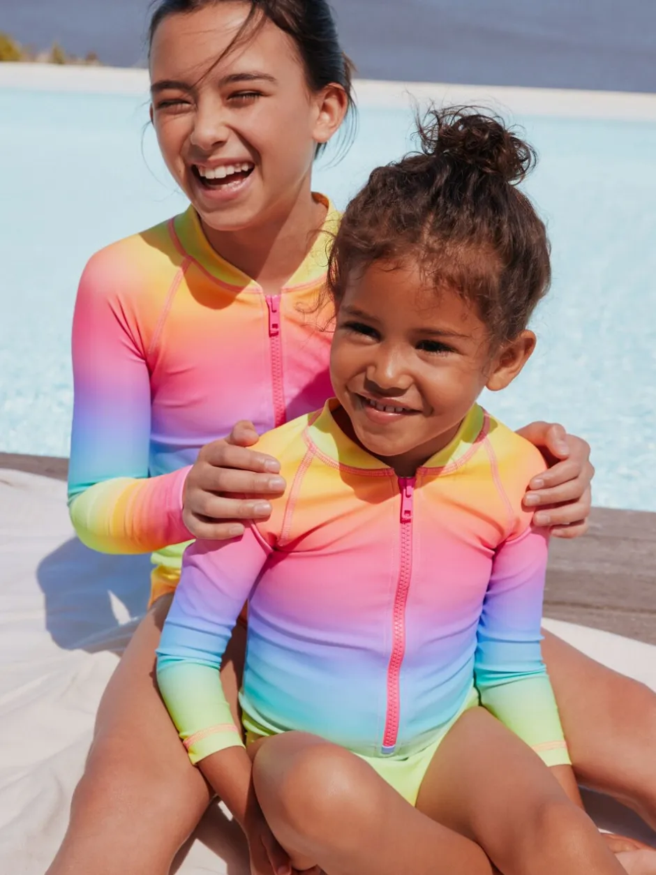 Badkleding|Next Ombré regenboog - Long Sleeve Sunsafe Swimsuit (3mths-16yrs)