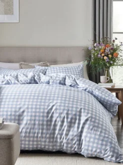 Beddengoedsets En Dekbedovertrekken*Next Omkeerbare dekbedovertrek- en kussensloopset Blauw geruit