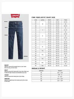 Jeans*Levi's One wash marineblauw met wassing - ® 501® Original jeans
