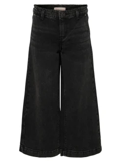 Jeans|ONLY KIDS ONLY - Cropped kinderjeans met wijde pijpen