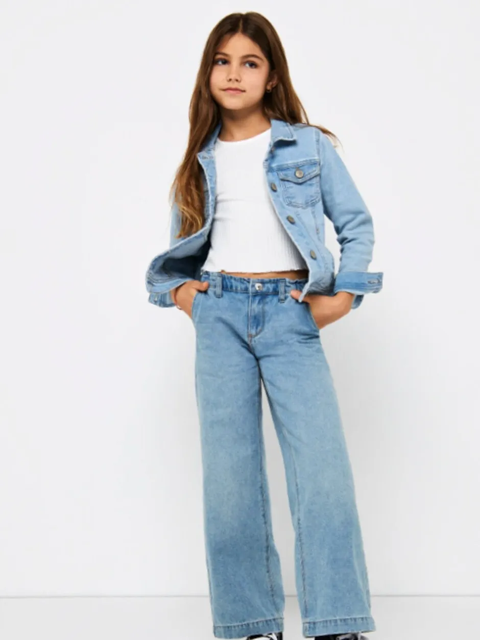 Jeans*ONLY KIDS Blue Commet Wide Leg Elasticated Waist Jeans