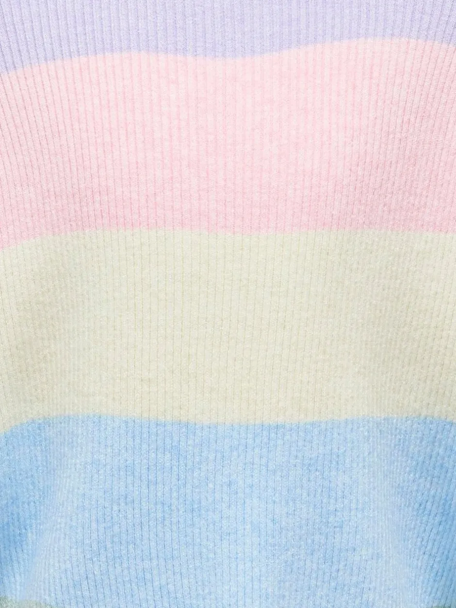 Gebreide Kleding*ONLY KIDS Purple Striped Knitted Jumper