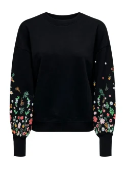 Gebreide Kleding|ONLY Long Sleeve Flower Detail Jumper