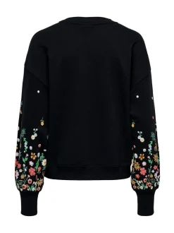 Gebreide Kleding|ONLY Long Sleeve Flower Detail Jumper
