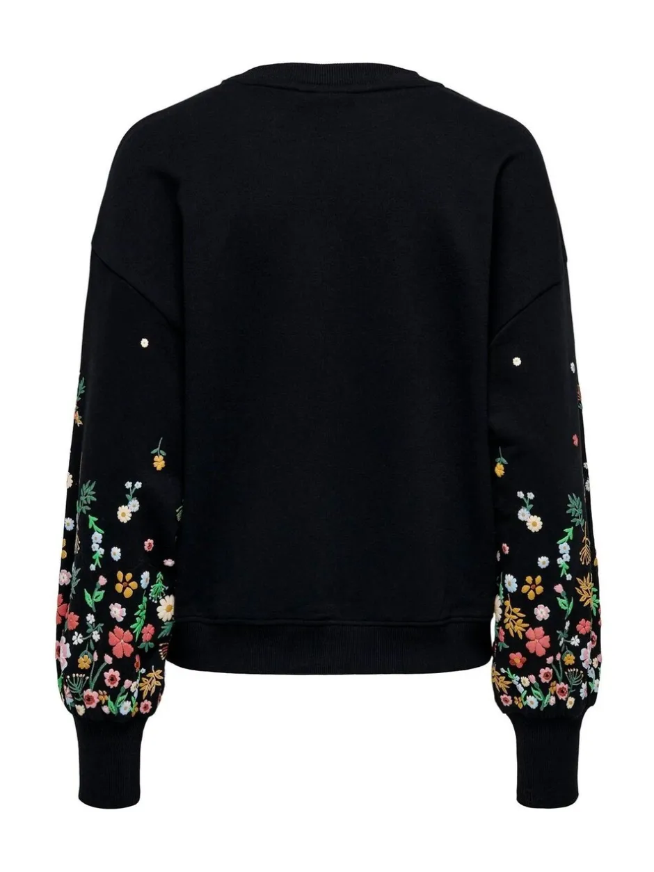 Gebreide Kleding|ONLY Long Sleeve Flower Detail Jumper