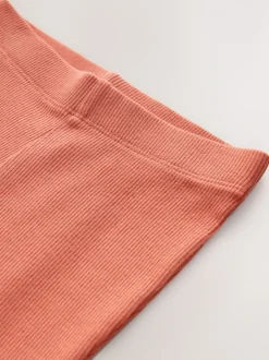 Broeken En Leggings*Next Orange Brown - Geribbelde flare legging (3 mnd-7 jr)