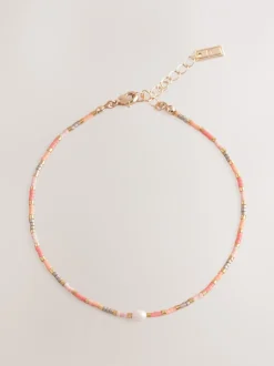 Sieraden*Next Oranje - Enkelbandje met kralen