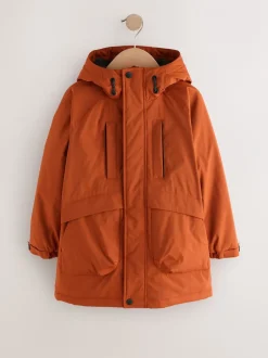 Jassen En Jacks*Next - Regenbestendige parka met fleecevoering (3-16jr) Oranje
