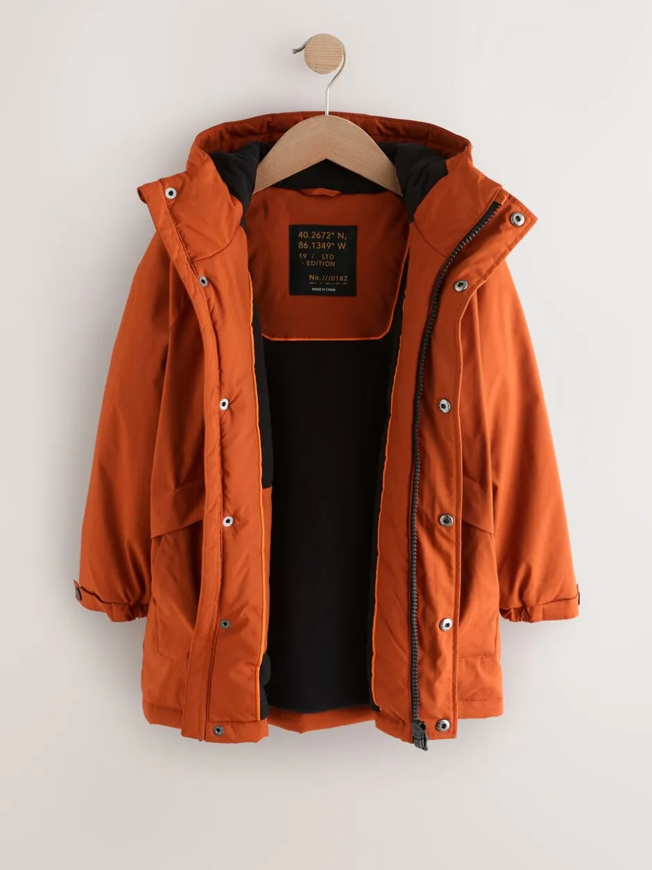 Jassen En Jacks*Next - Regenbestendige parka met fleecevoering (3-16jr) Oranje