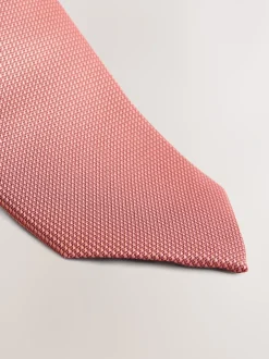 Stropdassen En Pochets|Next Oranje - Smal - Stropdas met textuur