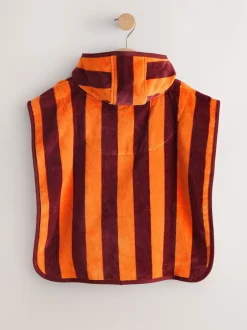 Badkleding|Badkleding|Next - Towelling Poncho (9mths-6yrs) Oranje gestreept