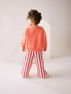 Sets En Combisets|Truien En Breisels*Next Oranje 'Squeeze the Day' - Set van sweatshirt en broek met wijde pijpen (3mnd -7jr)