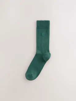 Sokken|Sokken*Next - Verpakking van 8 - Frisblijvende sokken met borduursel Oranje/groen/blauw