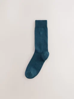 Sokken|Sokken*Next - Verpakking van 8 - Frisblijvende sokken met borduursel Oranje/groen/blauw