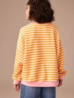 Sweaters En Hoody´S*Next Oranje/roze - Oversized Cosy Rib Sweatshirt (9mths-16yrs)