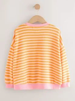Sweaters En Hoody´S*Next Oranje/roze - Oversized Cosy Rib Sweatshirt (9mths-16yrs)