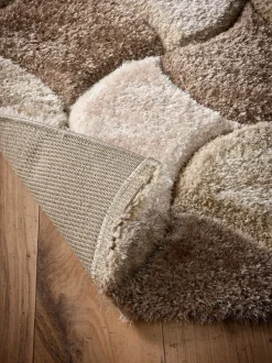 Vloerkleden En Lopers|Vloerkleden En Lopers|Origin Rugs 3D Scallop Shaggy Rug Neutraal