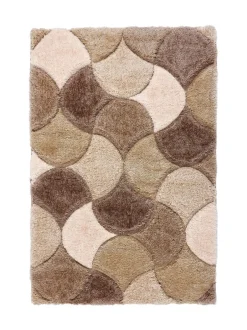 Vloerkleden En Lopers|Vloerkleden En Lopers|Origin Rugs 3D Scallop Shaggy Rug Neutraal