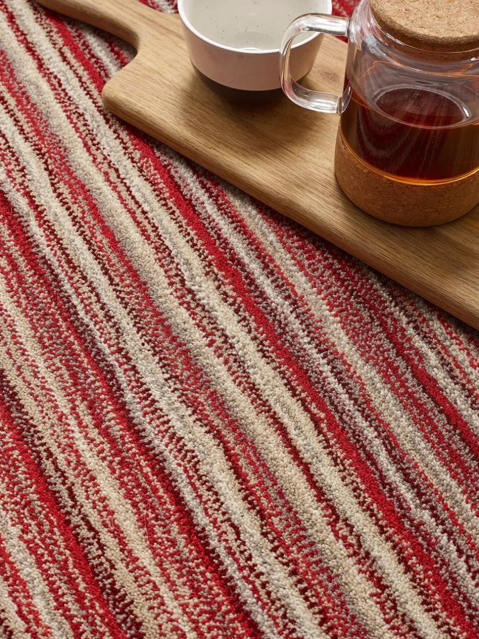 Vloerkleden En Lopers|Vloerkleden En Lopers|Origin Rugs Origins Rugs Tapijt met fijne strepen Rood