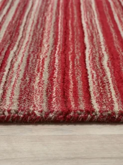 Vloerkleden En Lopers|Vloerkleden En Lopers|Origin Rugs Origins Rugs Tapijt met fijne strepen Rood