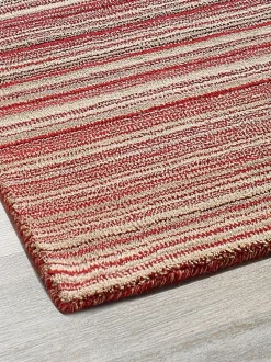 Vloerkleden En Lopers|Vloerkleden En Lopers|Origin Rugs Origins Rugs Tapijt met fijne strepen Rood