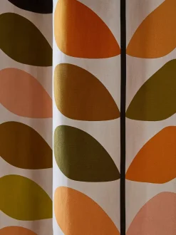 Gordijnen|Gordijnen|Orla Kiely - Veelkleurige ringgordijnen met bladertakken
