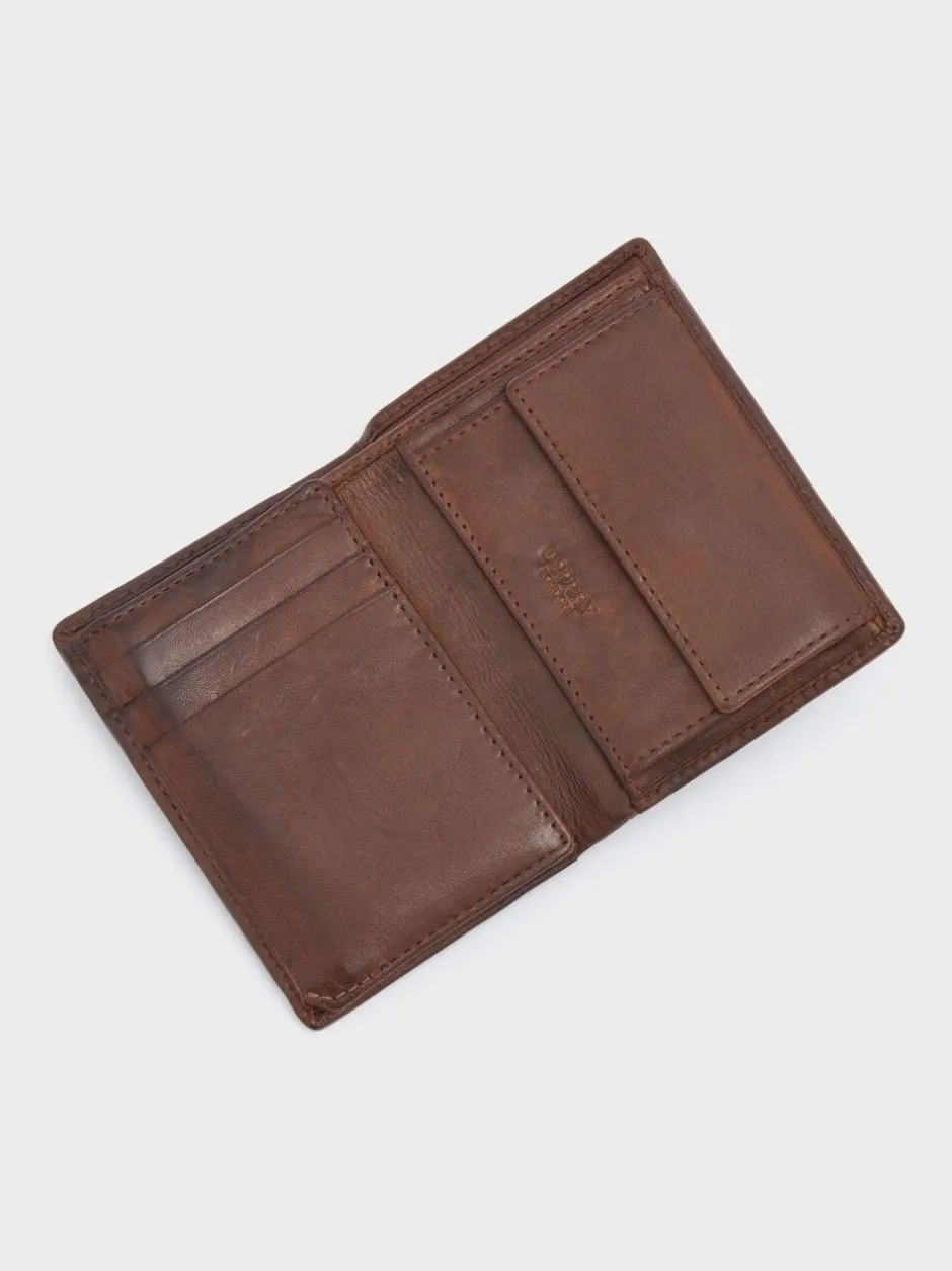 Portemonnees|Osprey London The X Stitch Micro Leather RFID Card & Coin Wallet