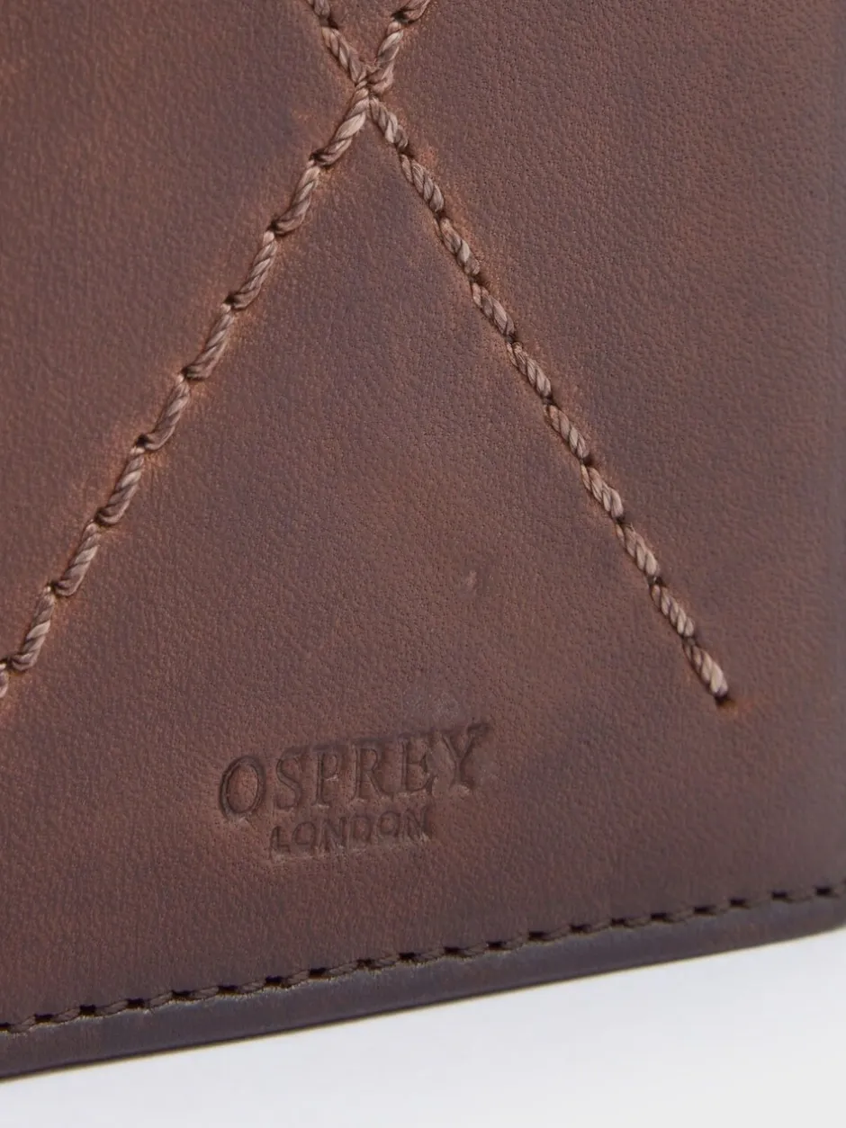 Portemonnees|Osprey London The X Stitch Micro Leather RFID Card & Coin Wallet